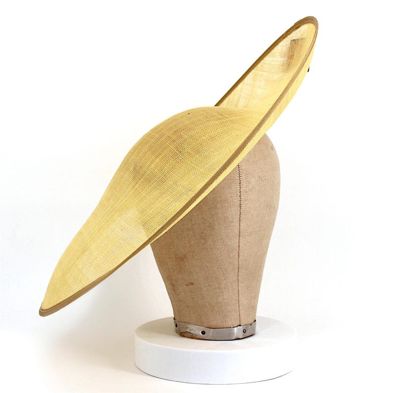 UK Made Sinamay Side Sweep Hat Base 43x45cm - HA080