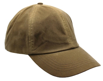 Cappellino da baseball in cotone cerato britannico, cinturino regolabile, resistente all'acqua, completamente foderato, ZH001 SABBIA