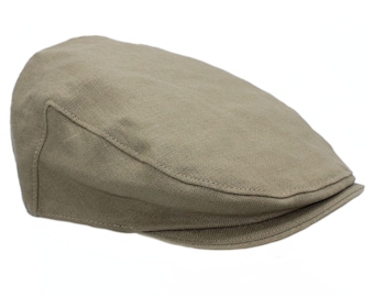 Berretto piatto originale Baird McNutt in lino irlandese con fodera in cotone ZH288 FLAX