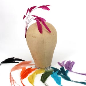 Penas de galo em formato de lágrima, 17 a 25 cm x 10 unidades - CO017