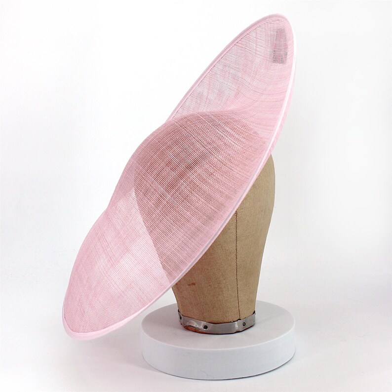 UK Made Sinamay Side Sweep Hat Base 43x45cm - HA080