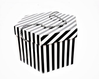 Fascinator Box Stripe Design 27cm Wide HA027