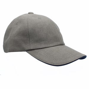 Autentico cappellino da baseball Baird McNutt in lino irlandese con cinturino regolabile e fodera interna completa ZH287 STONE