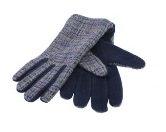Echte Harris Tweed-handschoenen met fleece handpalmen, volledig gevoerd ZG012 DISTLE