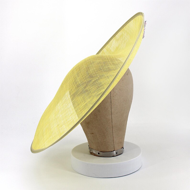 UK Made Sinamay Side Sweep Hat Base 43x45cm - HA080