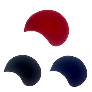 Pilgrimsmusslingsformad bas i ullfilt 20 x 30 cm HA040