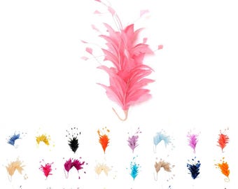 Goose Feather Stripped Coq Mount 22cm - FM082