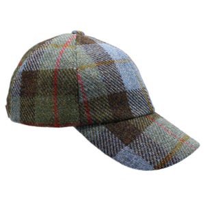 Rannoch Harris Tweed Baseball Cap ZH281 MACLEOD TARTAN