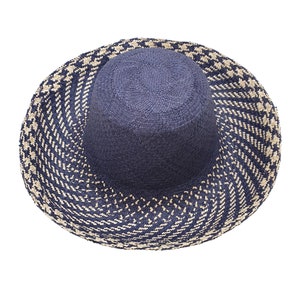 Patterned Rafia Hat HF066