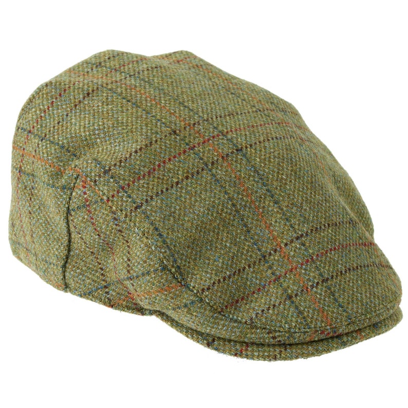 British Wool Tweed Flat Cap Waterproof Teflon Coated Deep Back Etsy