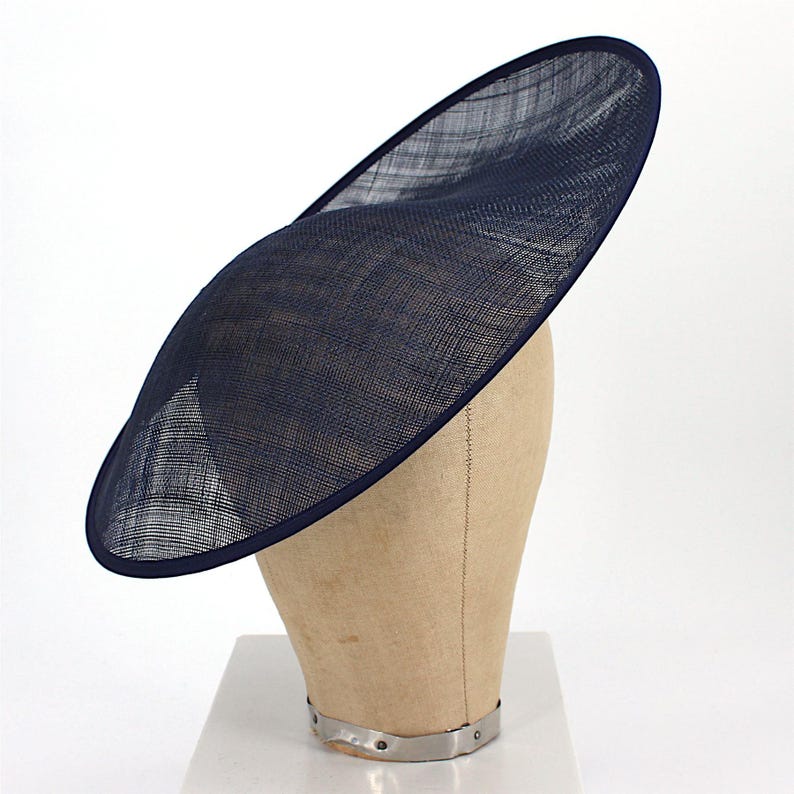 UK Made Sinamay Large Side Sweep Up brim Fascinator Hat Base 33x34cm - HA078