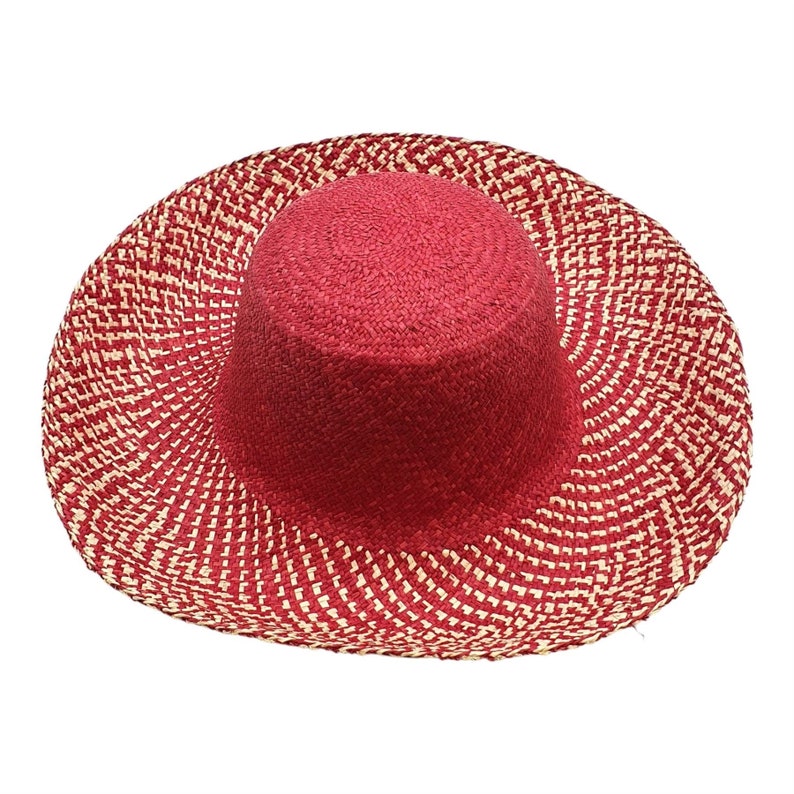 Patterned Rafia Hat HF066