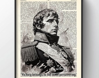 Napoleon Bonaparte Quote Poster, Napoleon print, Napoleon Bonaparte painting, Napoleon Bonaparte wall Art, general, Napoleon Home decor gift