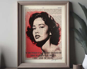 Dorothy Dandridge Quote Print black history Poster African American Icon Art Old Hollywood gift Retro Movie Star Wall Hanger Act home decor