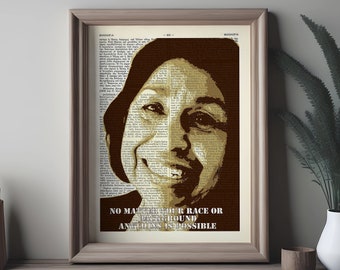 Sylvia Mendez Quote Print Mexican American Poster Sylvia Mendez Decor Civil Rights Activist Immigrant Wall Hanger Inspirational Segregation