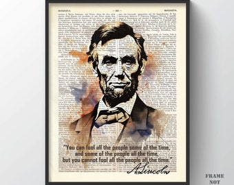 Abraham Lincoln Quote Print Philosophical Saying Philosophy Poster US President Civil War wall art American Icon United States Gift for him