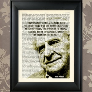Karl Popper Quote, Karl Popper Print, Karl Popper Art, Karl Popper Poster, Karl Popper Decor, Sir Karl Popper, Austrian, Jewish, Philosopher