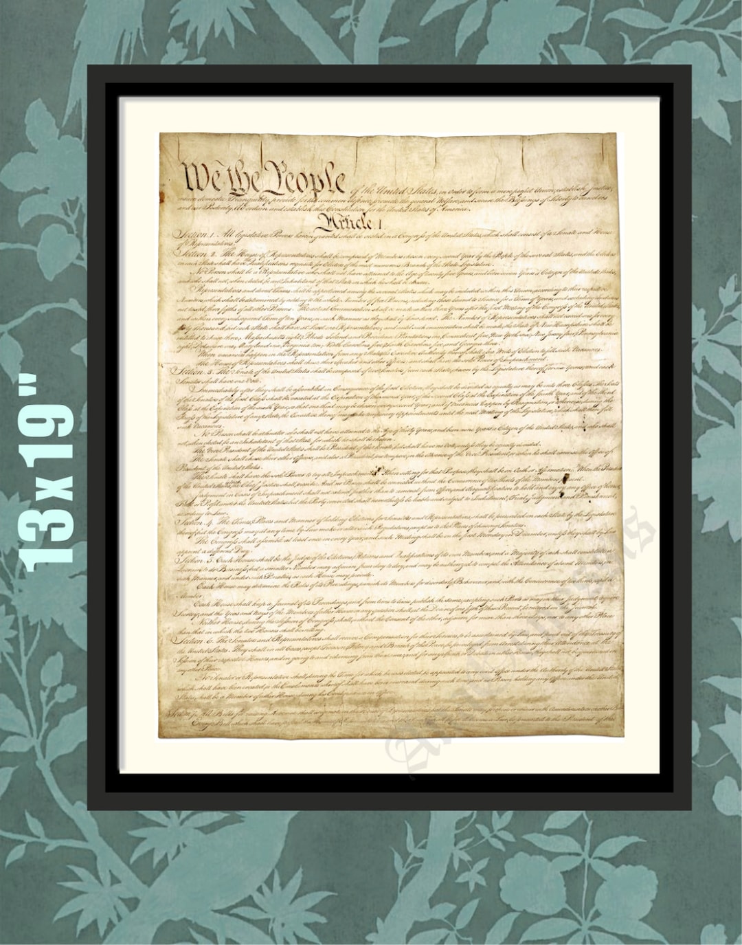 US Constitution, 1st Page, Constitution Print, Constitution Art ...