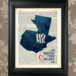 Guatemala Art Print, Guatemala Print, Guatemala Map Art, Guatemala Wall Art, Guatemala Pride, Guatemala Map Print, Guatemala Map, Guatemala