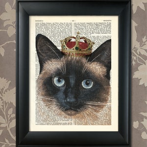 Siamese Cat, Siamese Cat Portrait, Siamese Cat Print, Siamese Cat art, Siamese Cat wall art, Pet Cat Portrait, Proud Siamese Cat,Cat Prints,