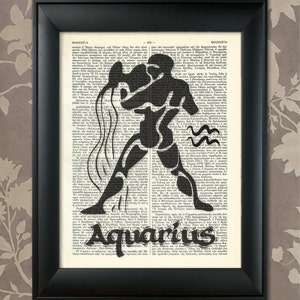 Aquarius Zodiac, Aquarius Poster, Aquarius Print, Aquarius art, Aquarius wall art, Aquarius Gift, Aquarius Present, Aquarius Birthday