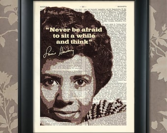 Lorraine Hansberry, cita, impresión de Hansberry, arte de Hansberry, historia negra, activista, autora, dramaturga, arte afroamericano, Black Lives Matter