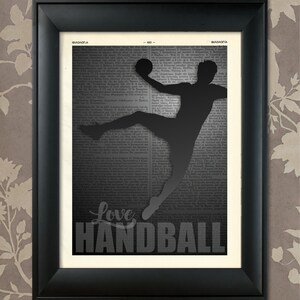 Handball Print, Handball Art, Sporting Art Print, Handball Poster, Handball Wall Art, Handball Gift, Gift to a Teenager, Handball Love Art