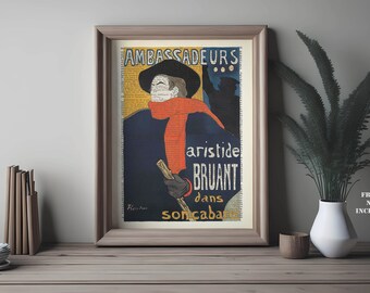 Art Nouveau Poster Ambassadeurs Print Henri De Toulouse Lautrec