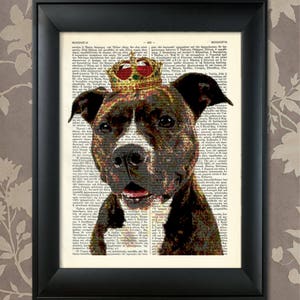 Pit bull Terrier, Pit bull Portrait, Pit bull Print, Pit bull art, Pit bull wall art, Pet Dog Art, Dog Portrait, Proud Pit bull, Dog Prints