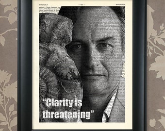 Richard Dawkins / Richard Dawkins poster, Richard Dawkins print, Richard Dawkins gift, Richard Dawkins art, Richard Dawkins quote, Atheist