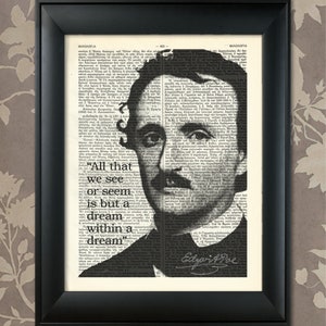 Edgar Allan Poe, Quote, Edgar Allan Poe Art, Print, Edgar Poe Print, Edgar Allan Print, Edgar Allan Quote, Poe Print, Poe Art, Poe Wall Art