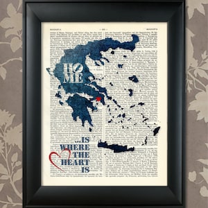 Griechenland Art Print, Griechenland Print, Griechenland Karte Kunst, Griechenland Wandkunst, Griechenland Pride, Griechenland Karte Print, Griechenland Karte, griechisches Dekor, Karte von Griechenland