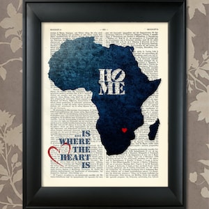 Africa Art Print, Africa Print, Africa Map Art, Africa Wall Art, Africa Pride, Africa Map Print, Africa Map, Africa Decor, Map of Africa