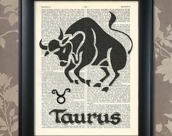 Impresión del zodiaco de Tauro, cartel del zodiaco de Tauro, impresión de Tauro, arte de Tauro, arte de pared de Tauro, regalo de Tauro, presente de Tauro, regalo de cumpleaños de Tauro