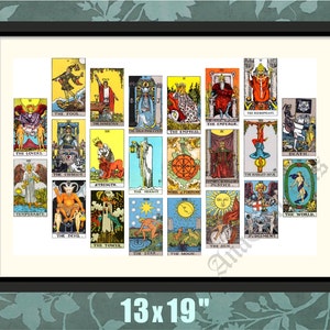 Major Arcana, 2, All 22 Cards, Tarot Cards Print, Tarot Cards Poster, Tarot Print, Tarot Art, Tarot Wall Art, Tarot Cards Art, Tarot Deck