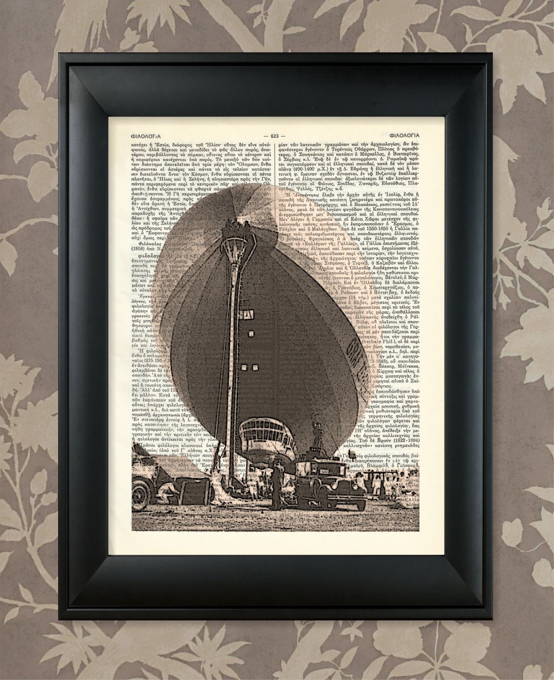 Zeppelin Airship Vintage Photo / Upcycled Antique Dictionary Etsy