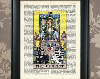 The Chariot, Tarot Card Print, Tarot Card Poster, Tarot Print, Tarot art, Tarot wall art, Tarot Gift, Tarot Cards, Tarot Deck, Major Arcana