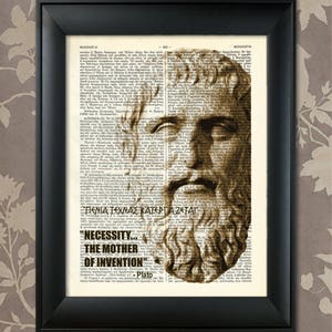 Plato, Philosophical Quote, Philosophy Print, Greek Philosophy, Great Philosophers, Plato Print, Ancient Greek Wisdom, Ancient Greece