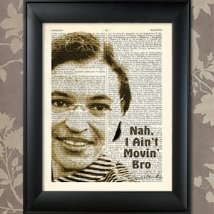 Rosa Parks Quote, Rosa Parks Print, Rosa Parks Art, Civil Rights, Activist, African American Art, Black History Print, Black Lives Matter