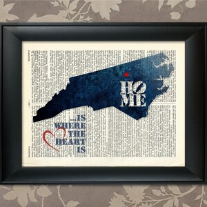 N Carolina Art Print, N Carolina Print, N Carolina Map Art, N Carolina Wall Art, N Carolina Pride, Carolina Map Print, N Carolina Map