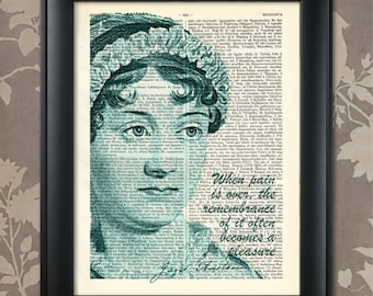 Cita de Jane Austen, impresión de Jane Austen, arte de Jane Austen, cartel de Jane Austen, decoración de Jane Austen, regalo de Jane Austen, orgullo y prejuicio, Emma