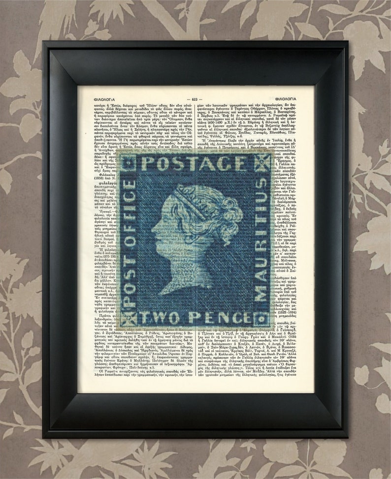 1847 Mauritius 2 Penny Blue Rare Postage Stamp Postage Stamp Etsy