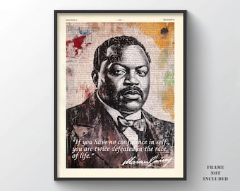Marcus Mosiah Garvey Quote Print Jamaican Political Activist, Afro-Jamaican Icon, Visionary BLM Social African Diaspora, UNIA Philosopher