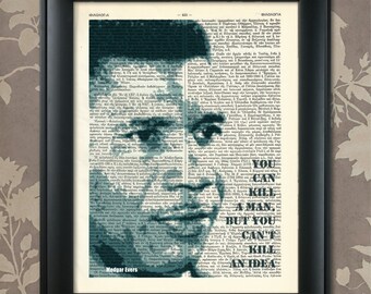 Medgar Evers Quote, Medgar Evers Print, Medgar Evers Art, Black History, African American Art, Black Power Print, Black Lives Matter, Resist