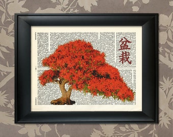 Bonsai Tree Print, 3, Bonsai Print, Bonsai Art, Bonsai Poster, Bonsai Decor, Bonsai Wall Art, Bonsai japonés, Arte japonés, Decoración Zen