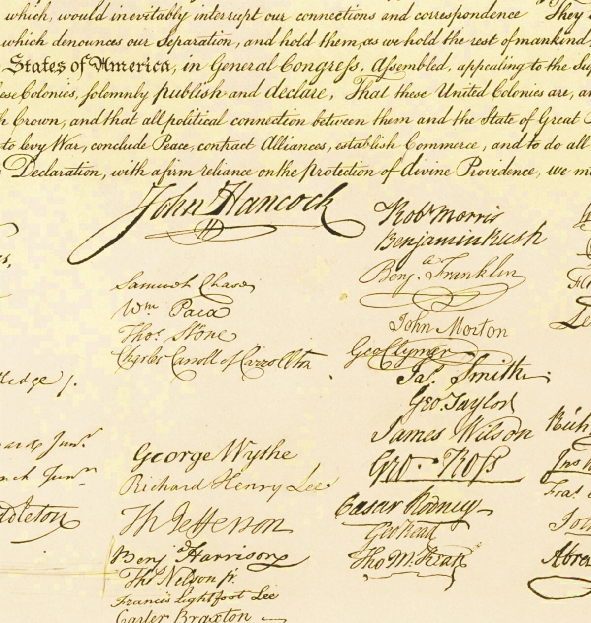 アメリカ独立宣言、1776 年 7 月 4 日、独立記念版画、歴史的版画