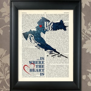 Croatia Art Print, Croatia Print, Croatia Map Art, Croatia Wall Art, Croatia Pride, Croatia Map Print, Croatia Map, Map of Croatia, Croatian
