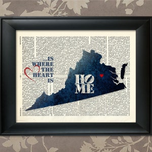 Virginia Art Print, Virginia Print, Virginia Map Art, Virginia Wall Art, Virginia Pride, Virginia Map Print, Virginia Map, Virginia Decor
