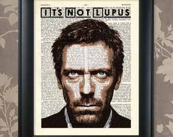 Hugh Laurie non è Lupus arte Dr House Dr House poster | Etsy Italia