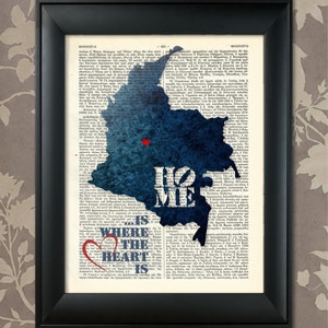 Colombia Art Print, Colombia Print, Colombia Map Art, Colombia Wall Art, Colombia Pride, Colombia Map Print, Colombia Map, Colombia Decor